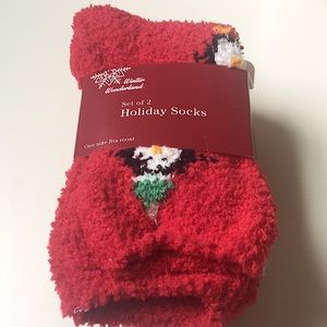 WINTER WONDERLAND SET OF 2 HOLIDAY SOCKS